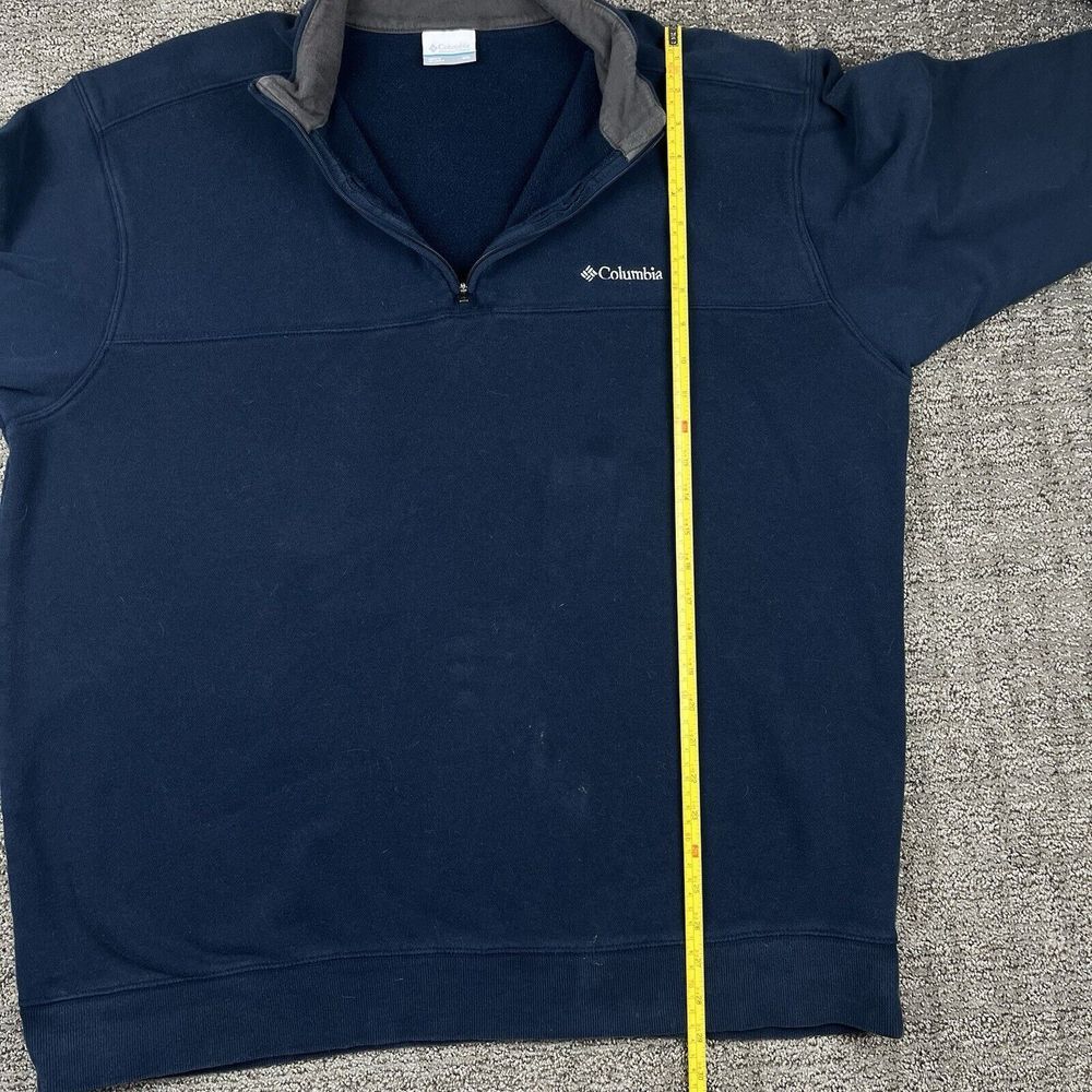 Columbia Hart Mountain Half Zip Shirt Long Sleeve Navy Blue Pullover Men's XXL - Picture 13 of 16